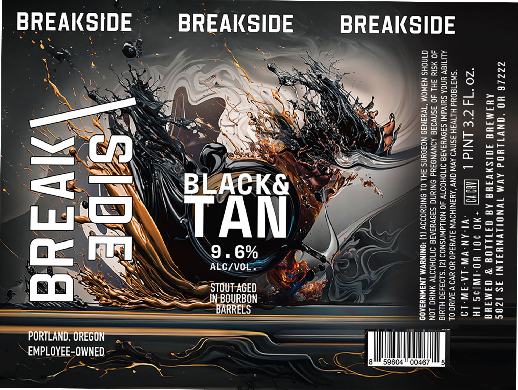 Black & Tan by Breakside Brewery - beer label