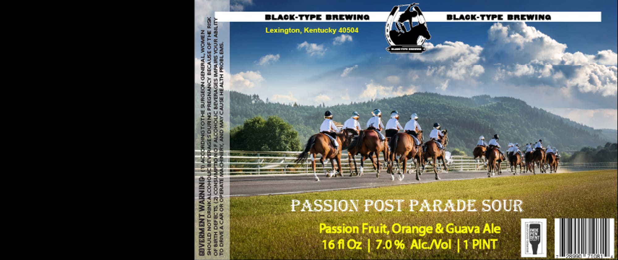 Passion Post Parade Sour by Black-Type Brewing - beer label