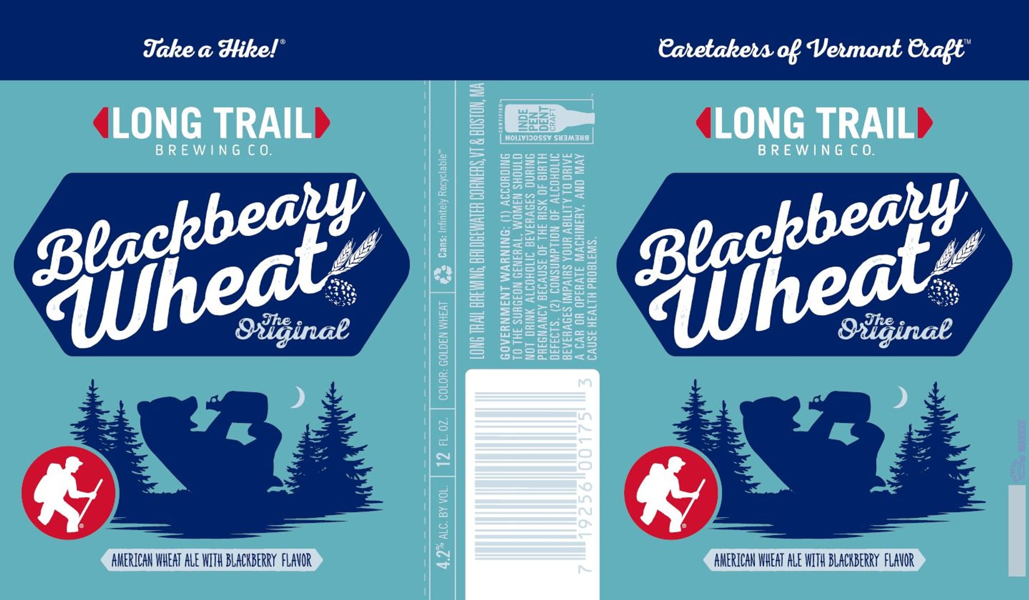 Blackbeary Wheat by Long Trail Brewing Co. - beer label