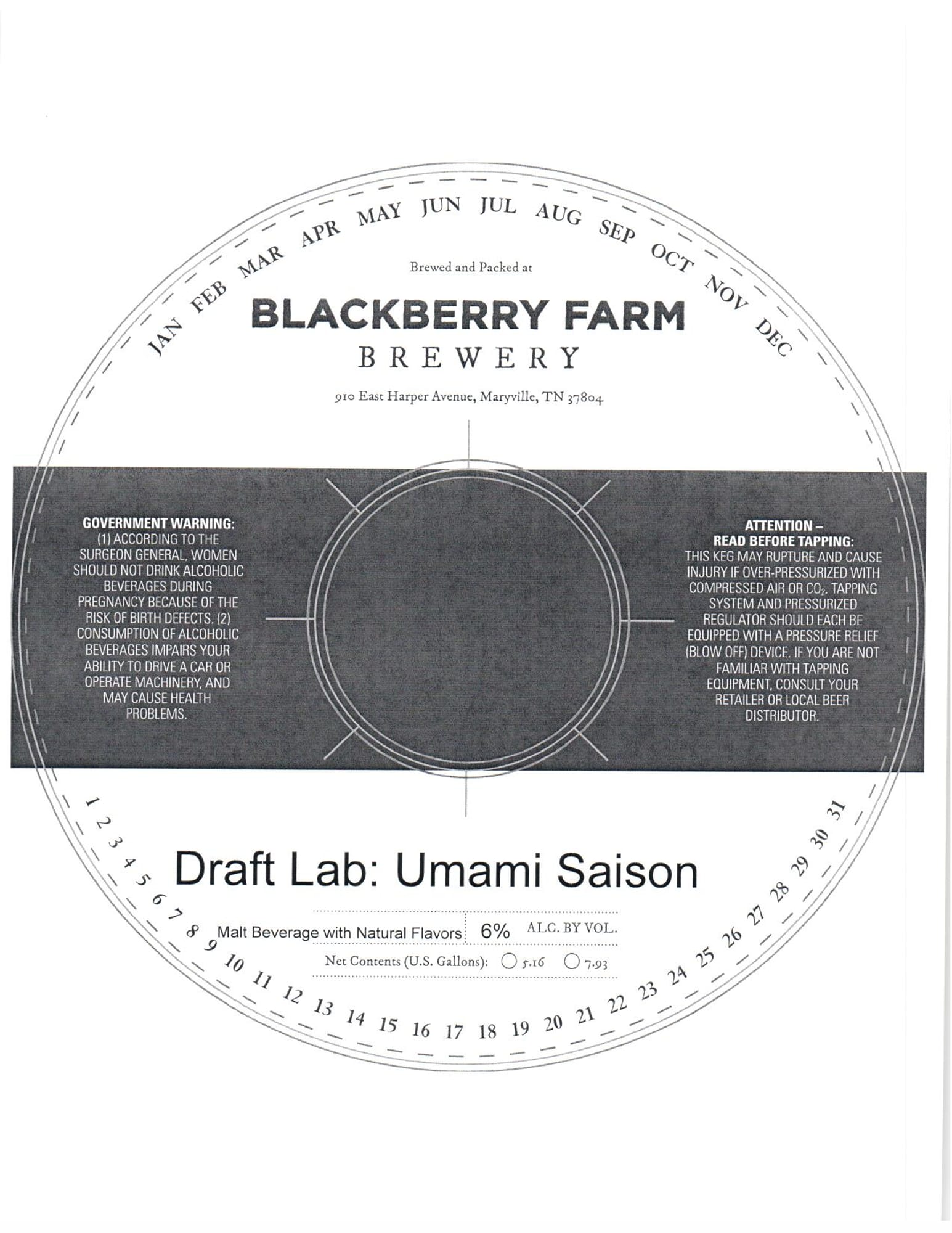 Draft Lab: Umami Saison by Blackberry Farm Brewery - beer label