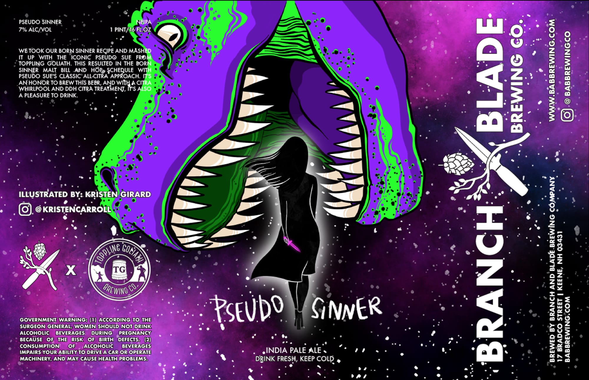Pseudo Sinner by Blade Brewing Co. - beer label