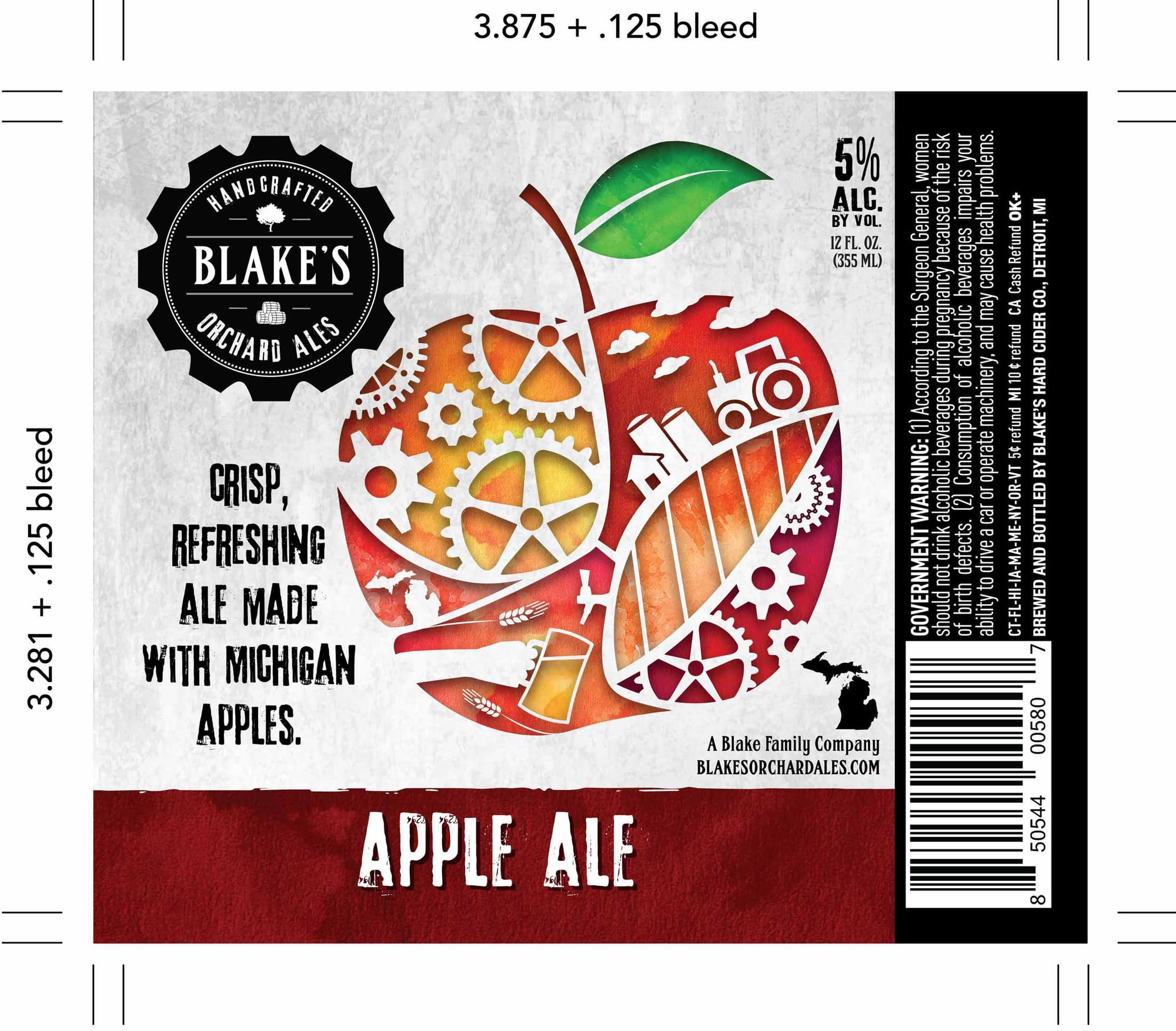 Blake's Apple Ale by Blake's Orchard & Cider Co. - beer label