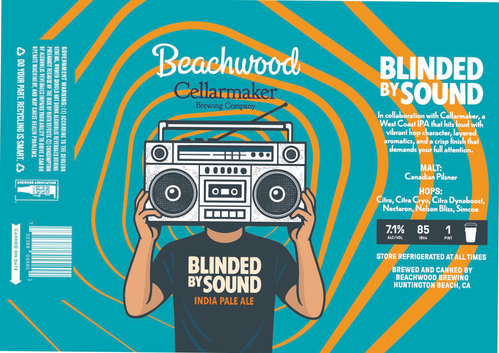 Blinded by Sound by Beachwood Cellarmaker Brewing Company - beer label