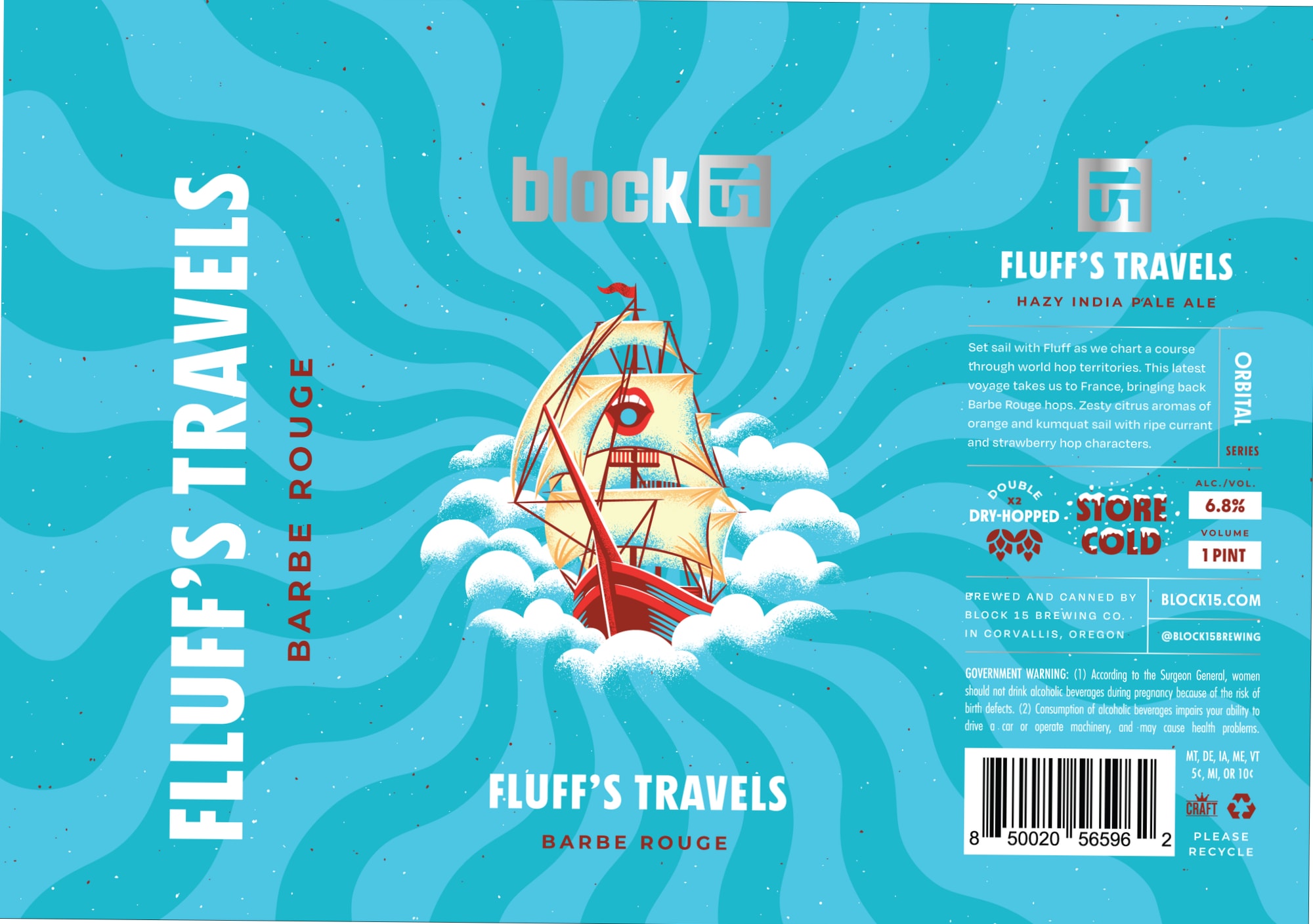 Fluff’s Travels Barbé Rouge by Block 15 Brewing Co. - beer label