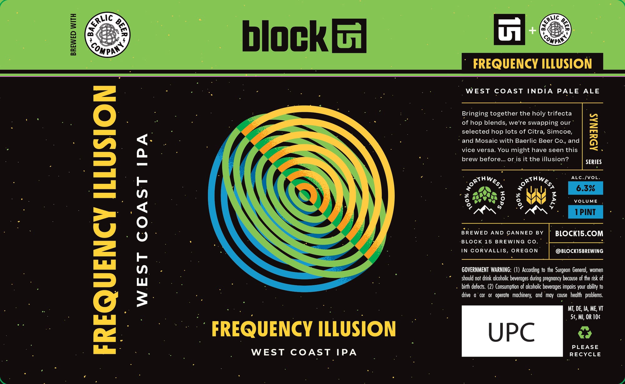 Frequency Illusion by Block 15 Brewing Co. - beer label
