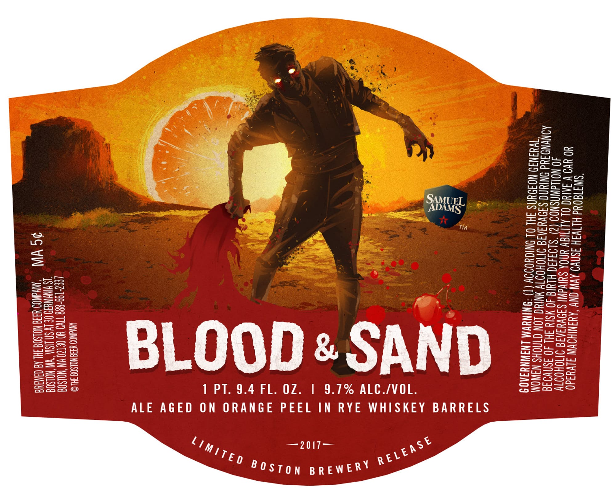 Blood & Sand by Samuel Adams - beer label