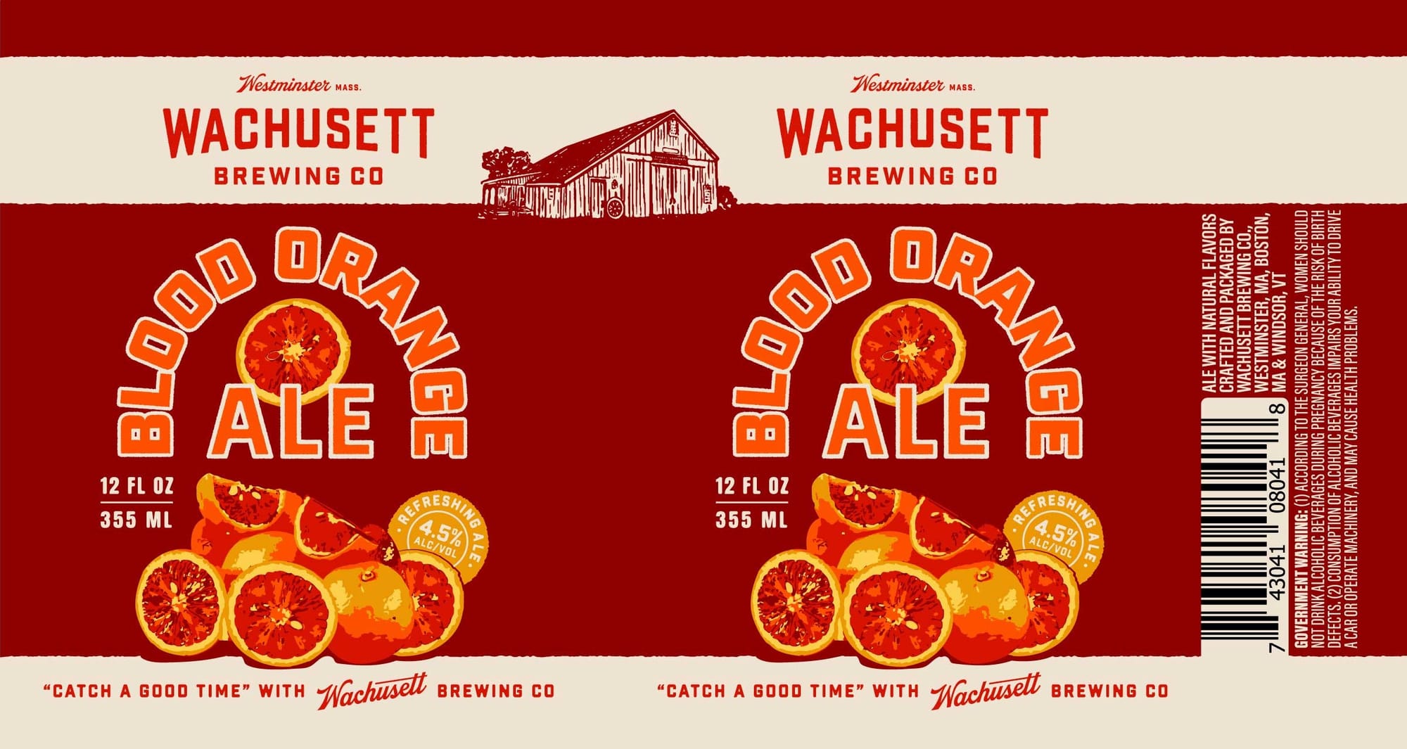 Blood Orange Ale by Wachusett Brewing Co. - beer label