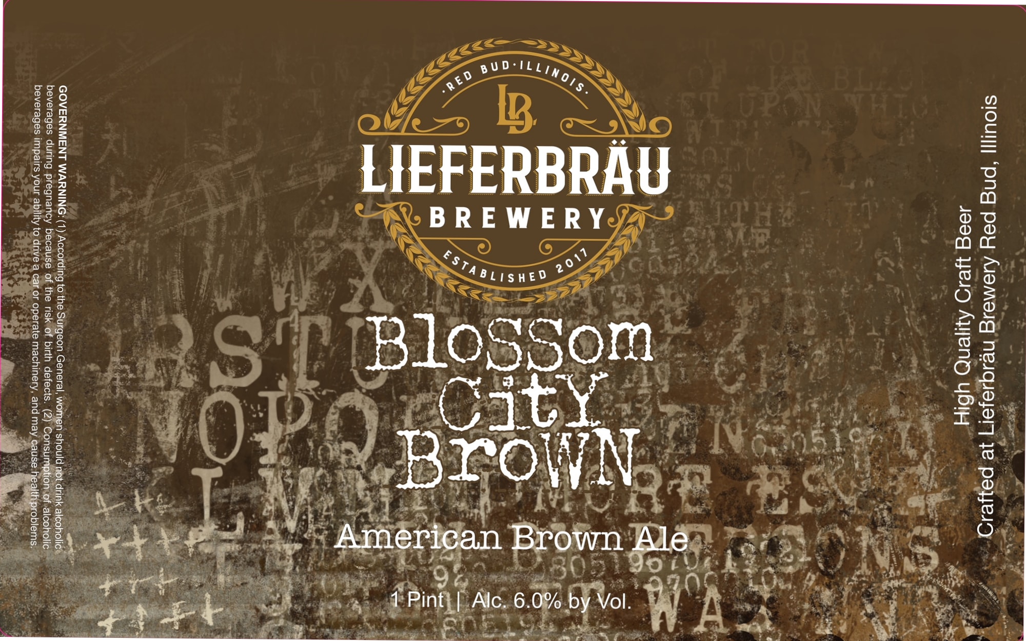 Blossom City Brown by Lieferbräu Brewery - beer label