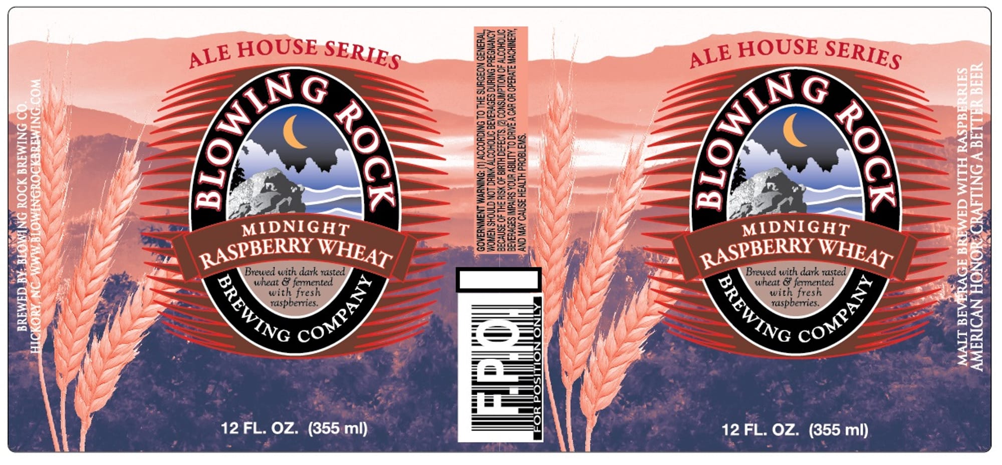 Midnight Raspberry Wheat by Blowing Rock Brewing Company - beer label
