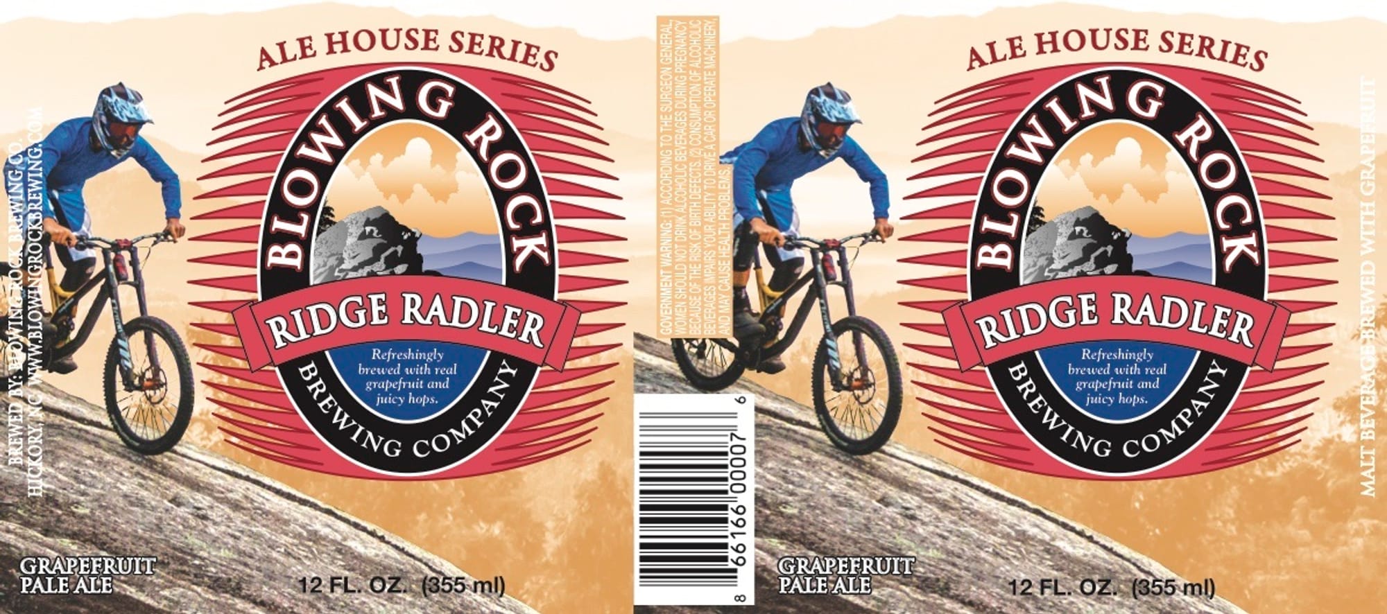 Ridge Radler by Blowing Rock Brewing Company - beer label