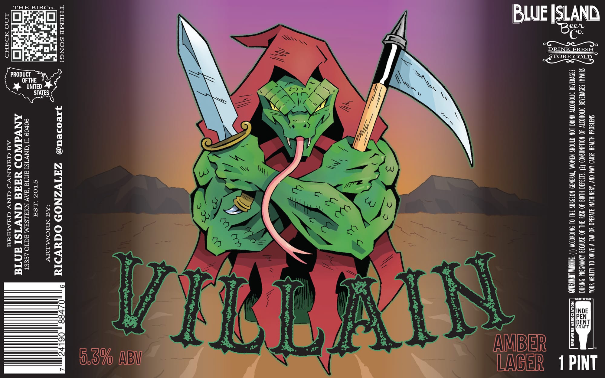 Villalain by Blue Island Beer Company - beer label