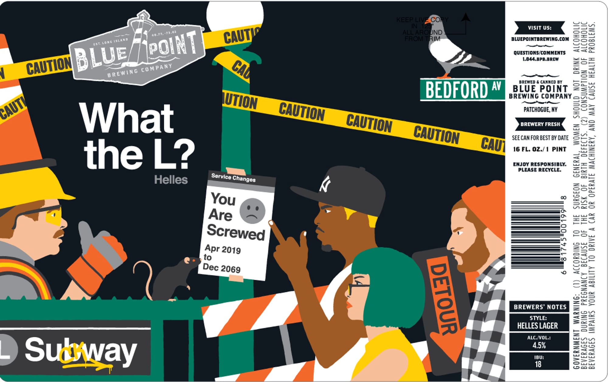 What the L? by Blue Point Brewing Company - beer label
