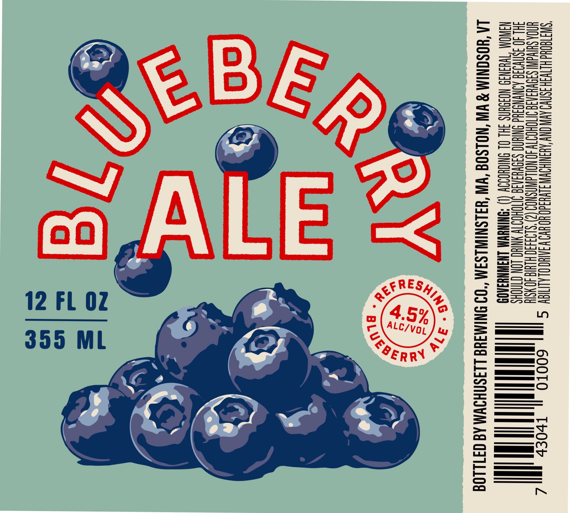 Blueberry Ale by Ueber Brewery - beer label