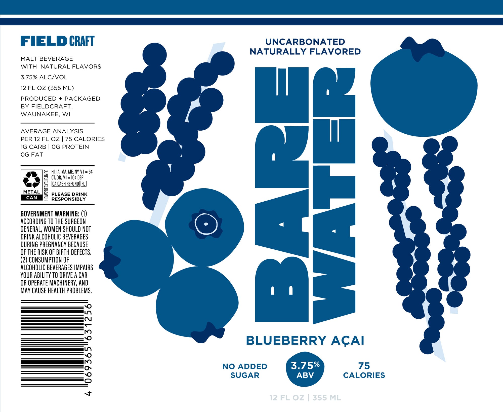 Blueberry Açaí by Field Craft - beer label