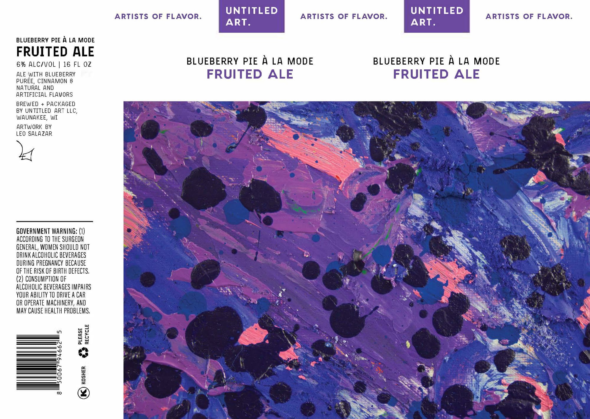 Blueberry Pi à la Mode by Untitiled Art - beer label