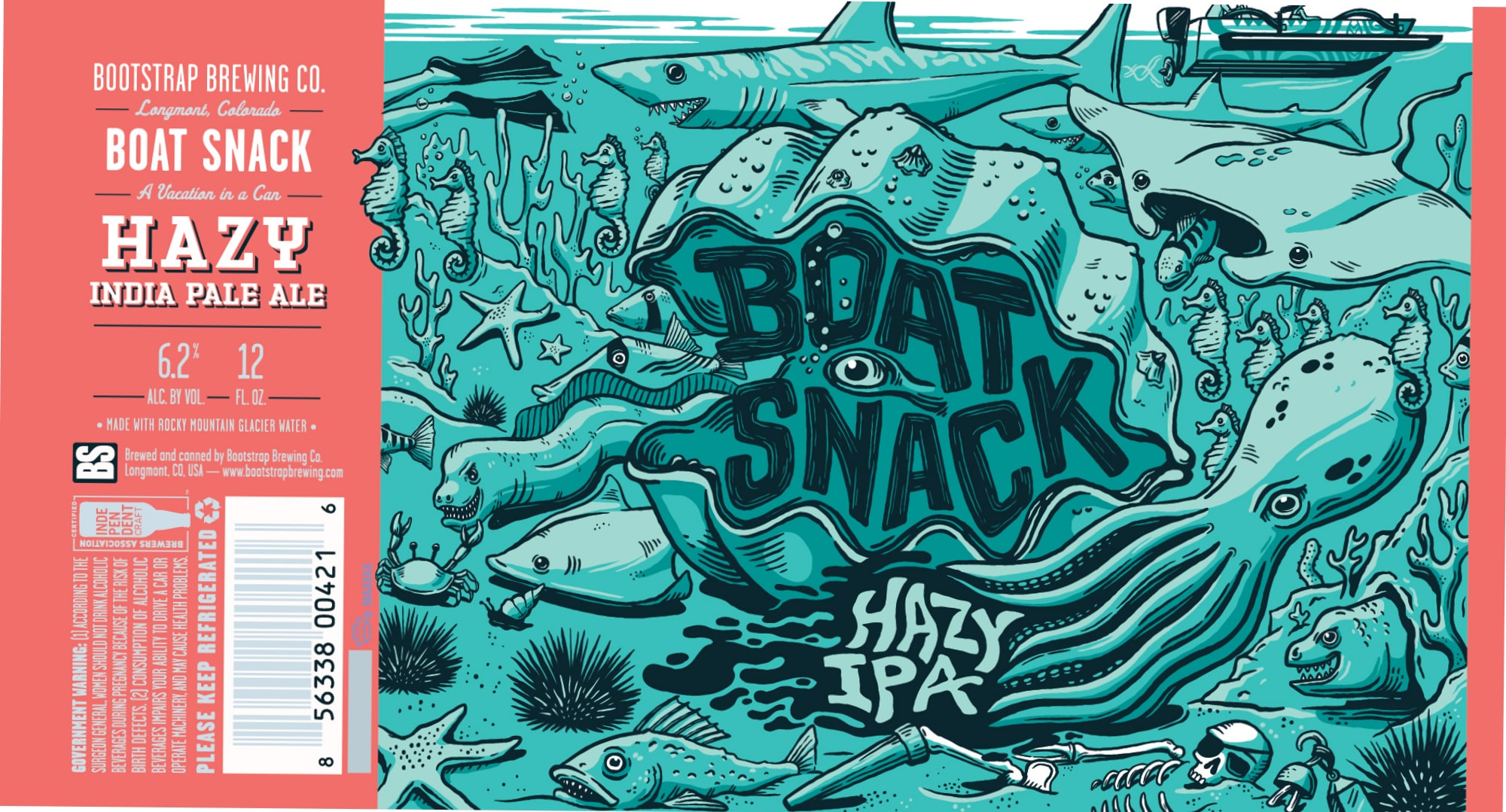 Boat Snack by Boot Strap Brewing Co. - beer label
