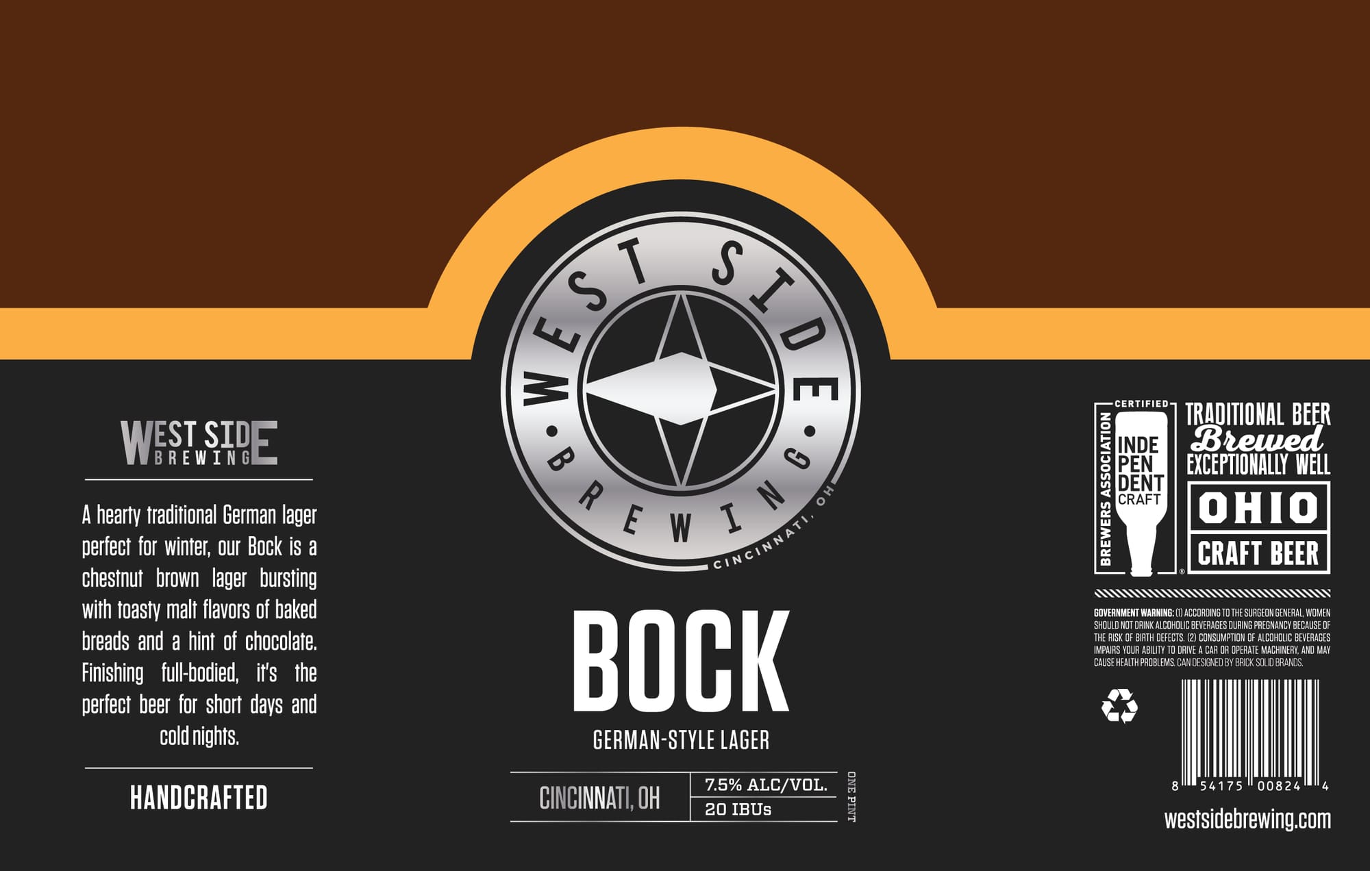 Bock by West Side Brewing - beer label