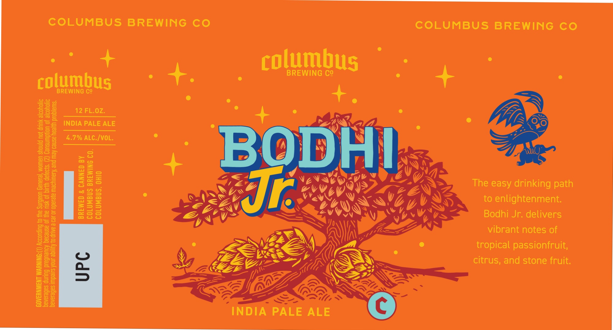 Bodhi Jr. by Columbus Brewing Co. - beer label