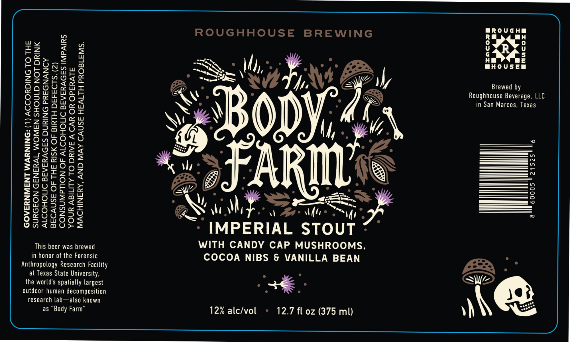 Body Farm by Roughhouse Brewing - beer label