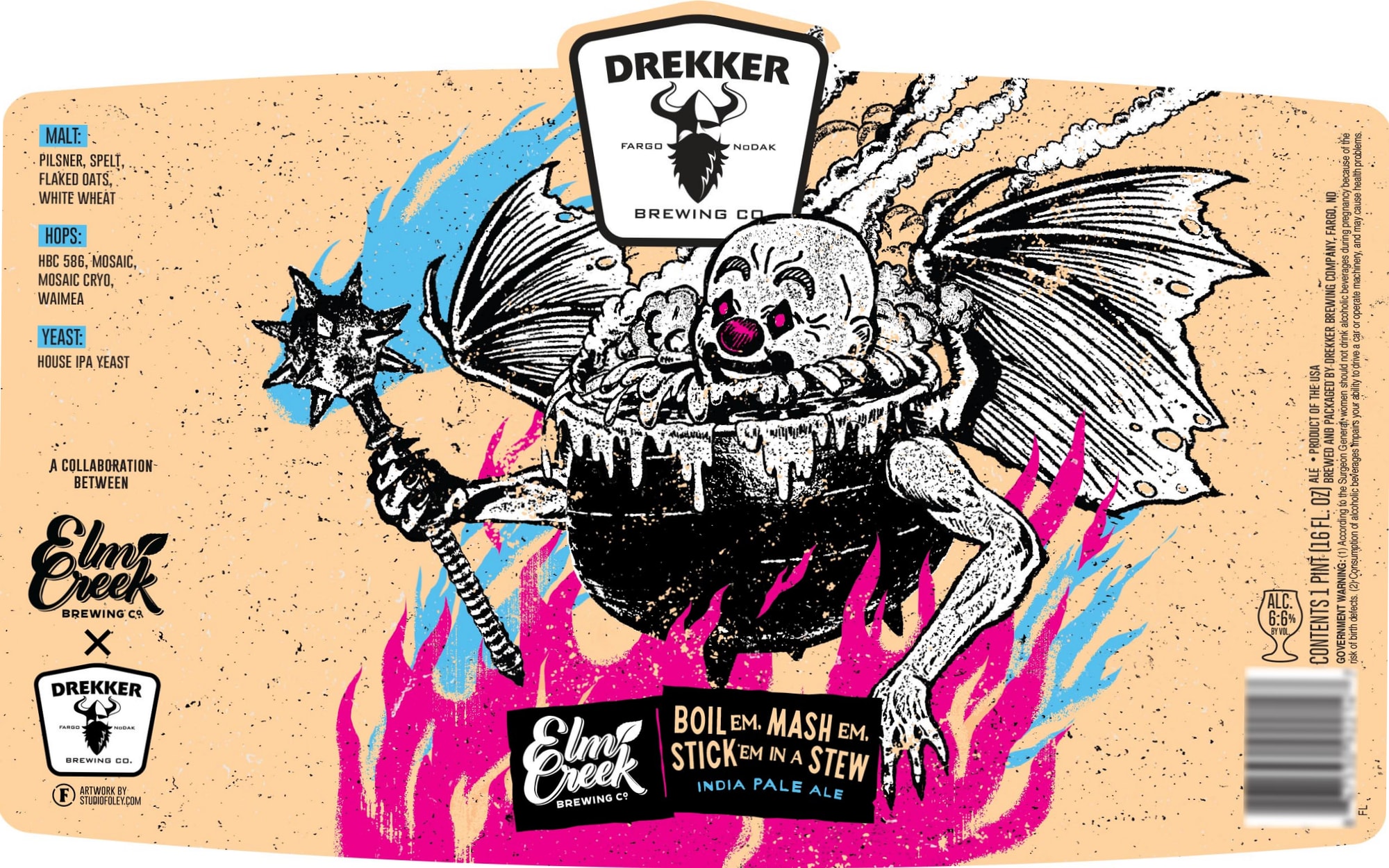 Boil Mash ‘Em Stick ‘Em in a Stew by Drekker Brewing Co. - beer label
