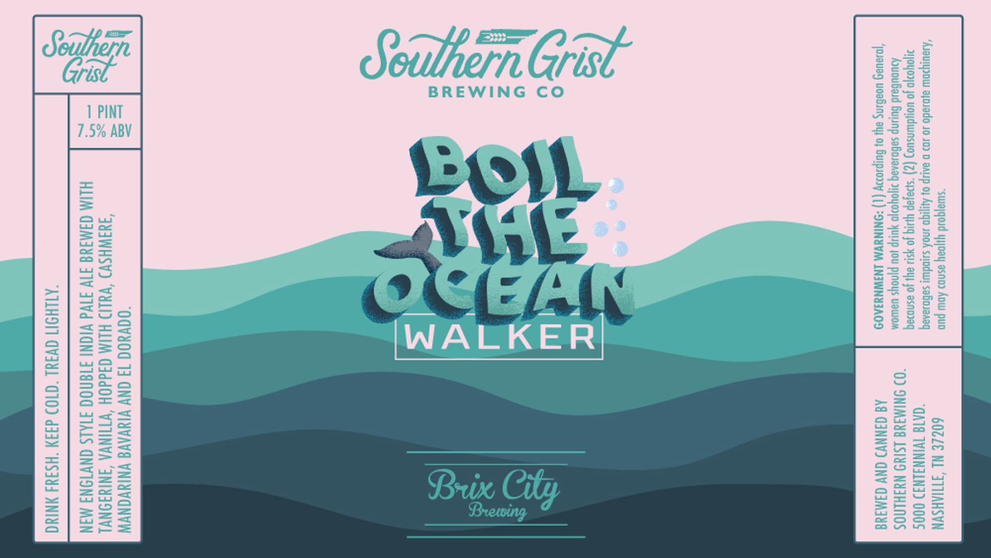 Boil the Ocean by Southern Grist Brewing Co. - beer label