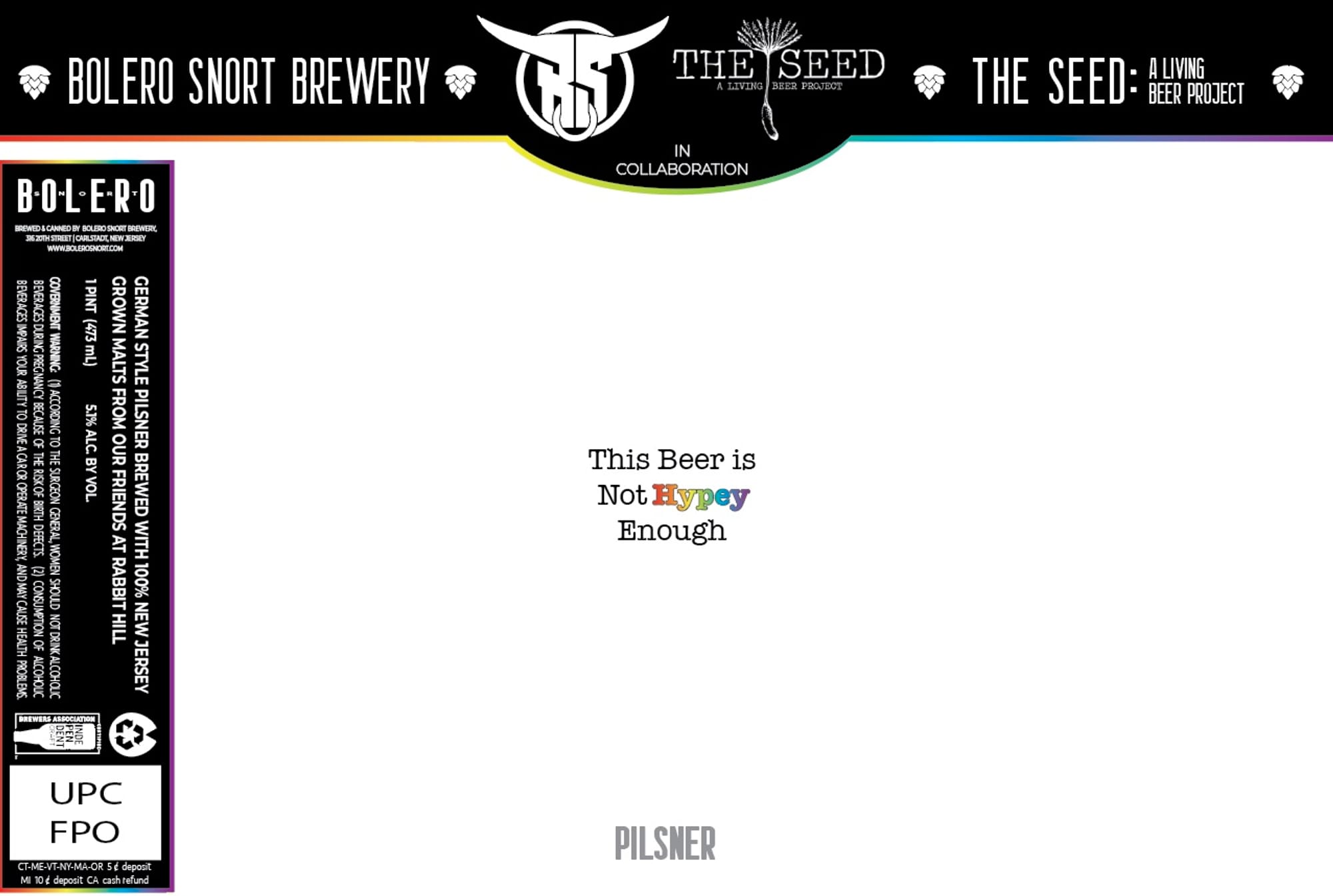 Bolero by Bolero Snort Brewery - beer label