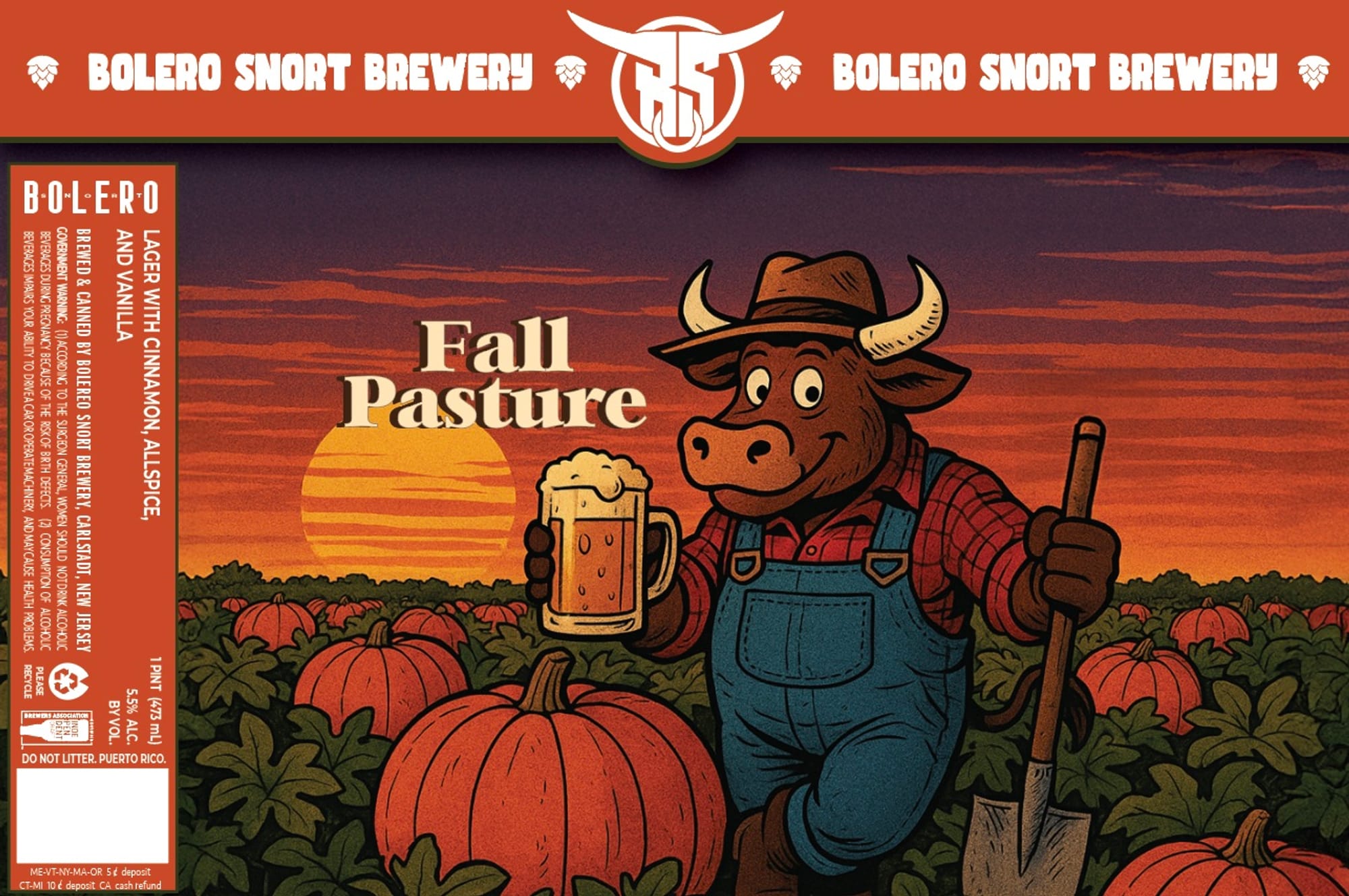 Fall Pasture by Bolero Snort Brewery - beer label