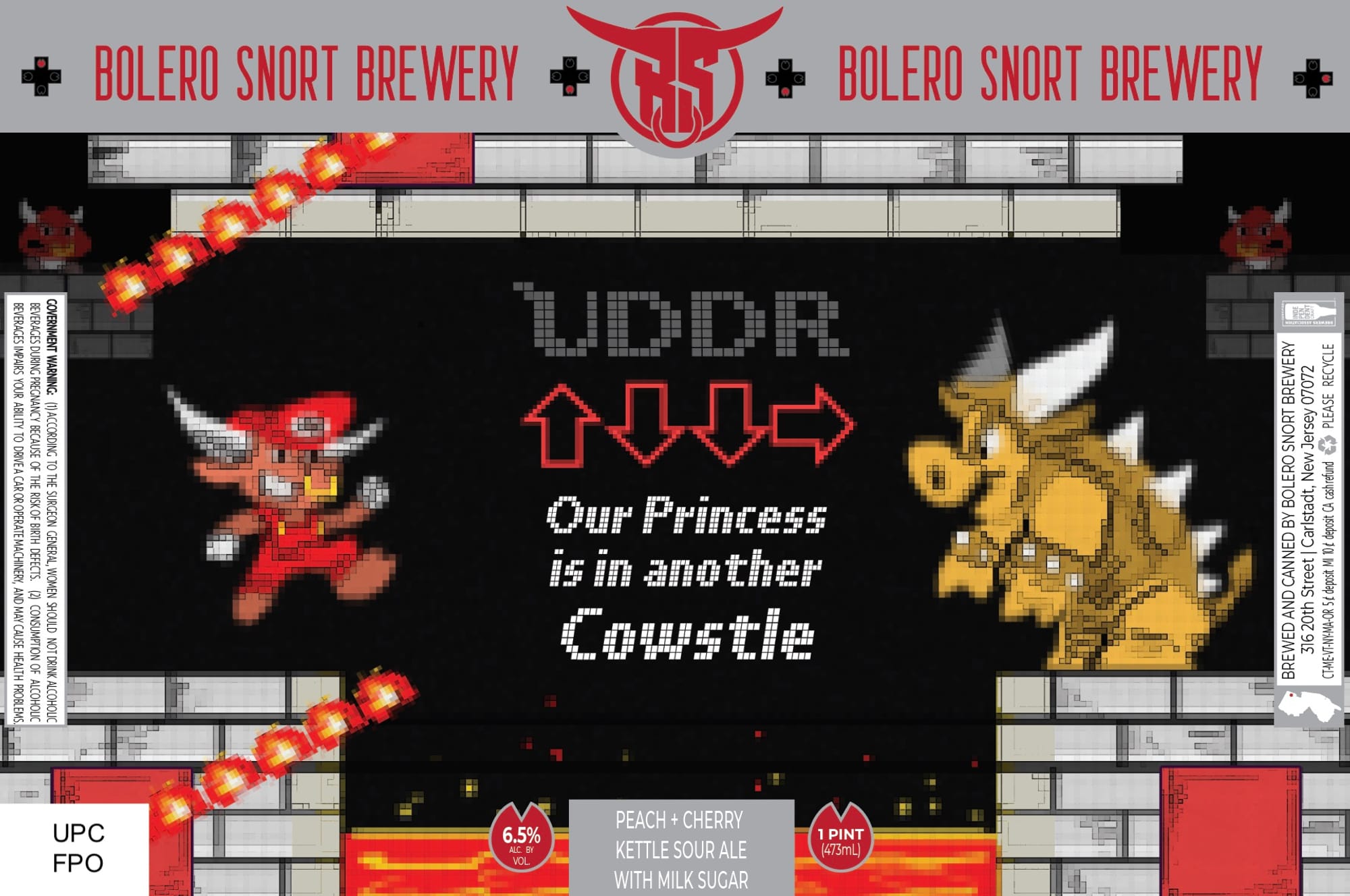 Our Princess is in Another Cowstle by Bolero Snort Brewery - beer label