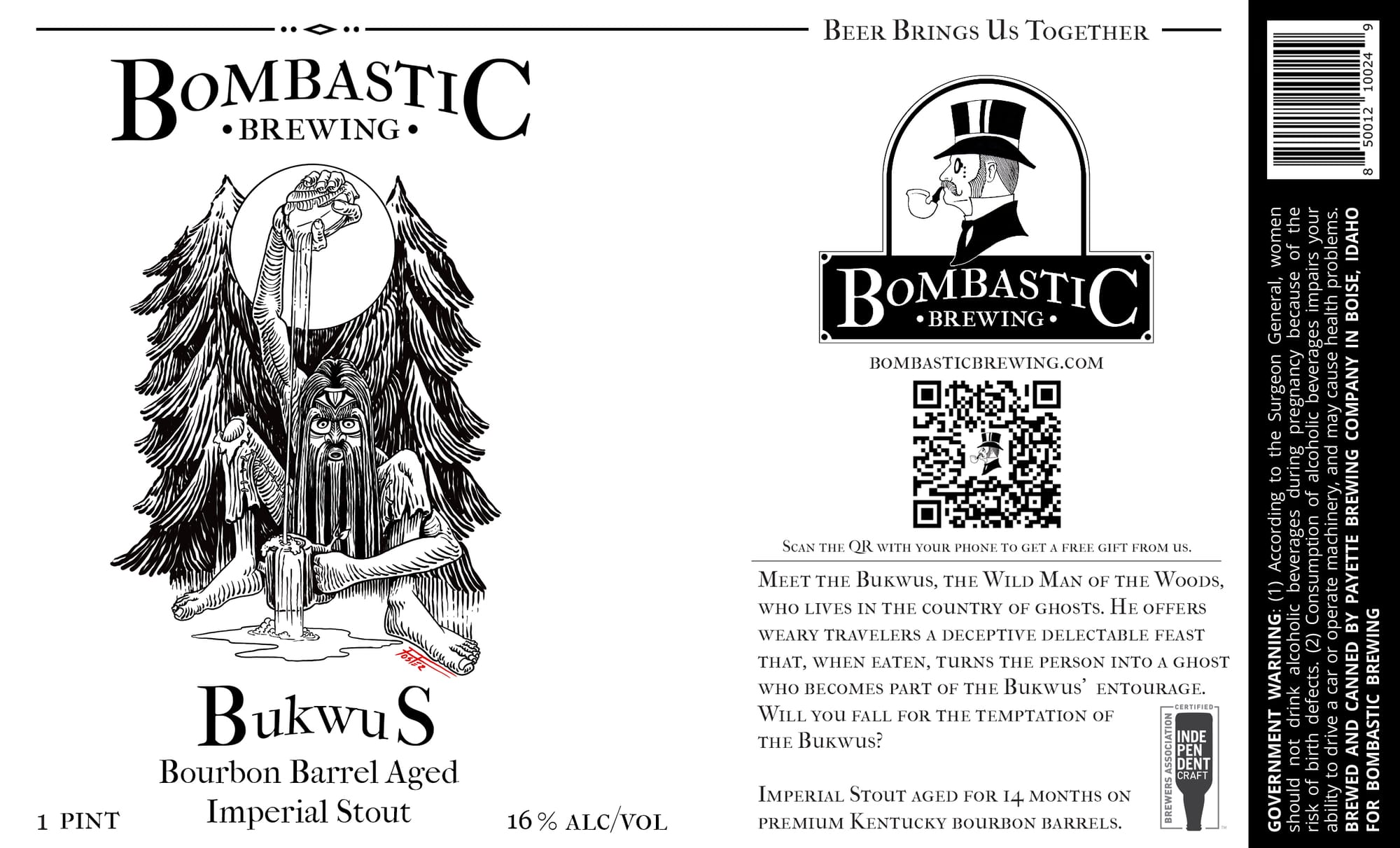 BukwuS by Bombastic Brewing - beer label