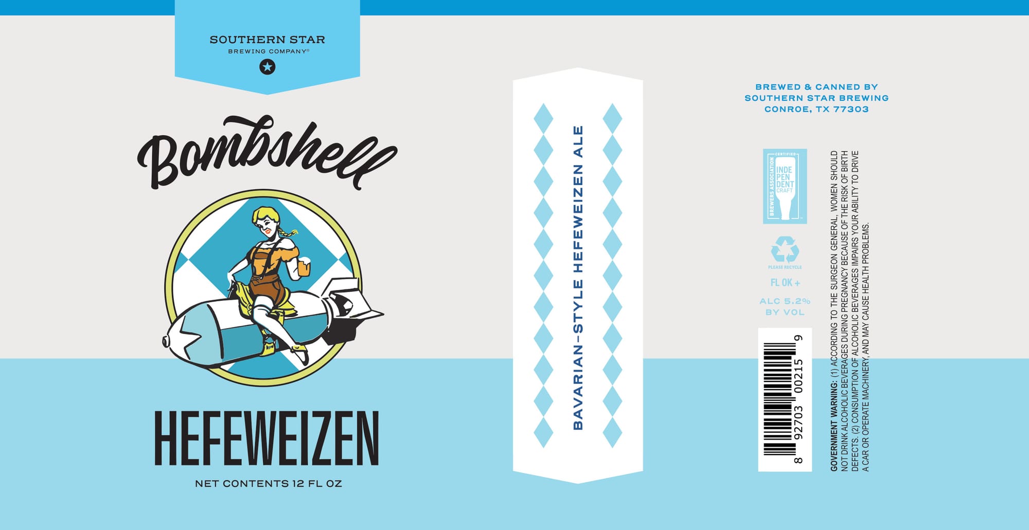 Bombshell Hefeweizen by Southern Star Brewing Company - beer label