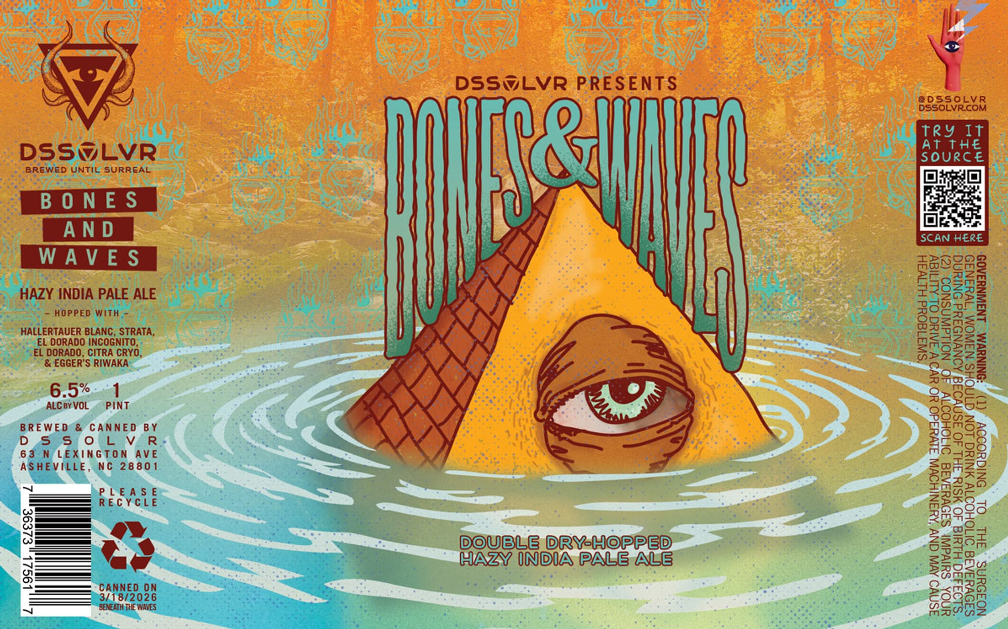 Bones and Waves by DSSOLVR - beer label