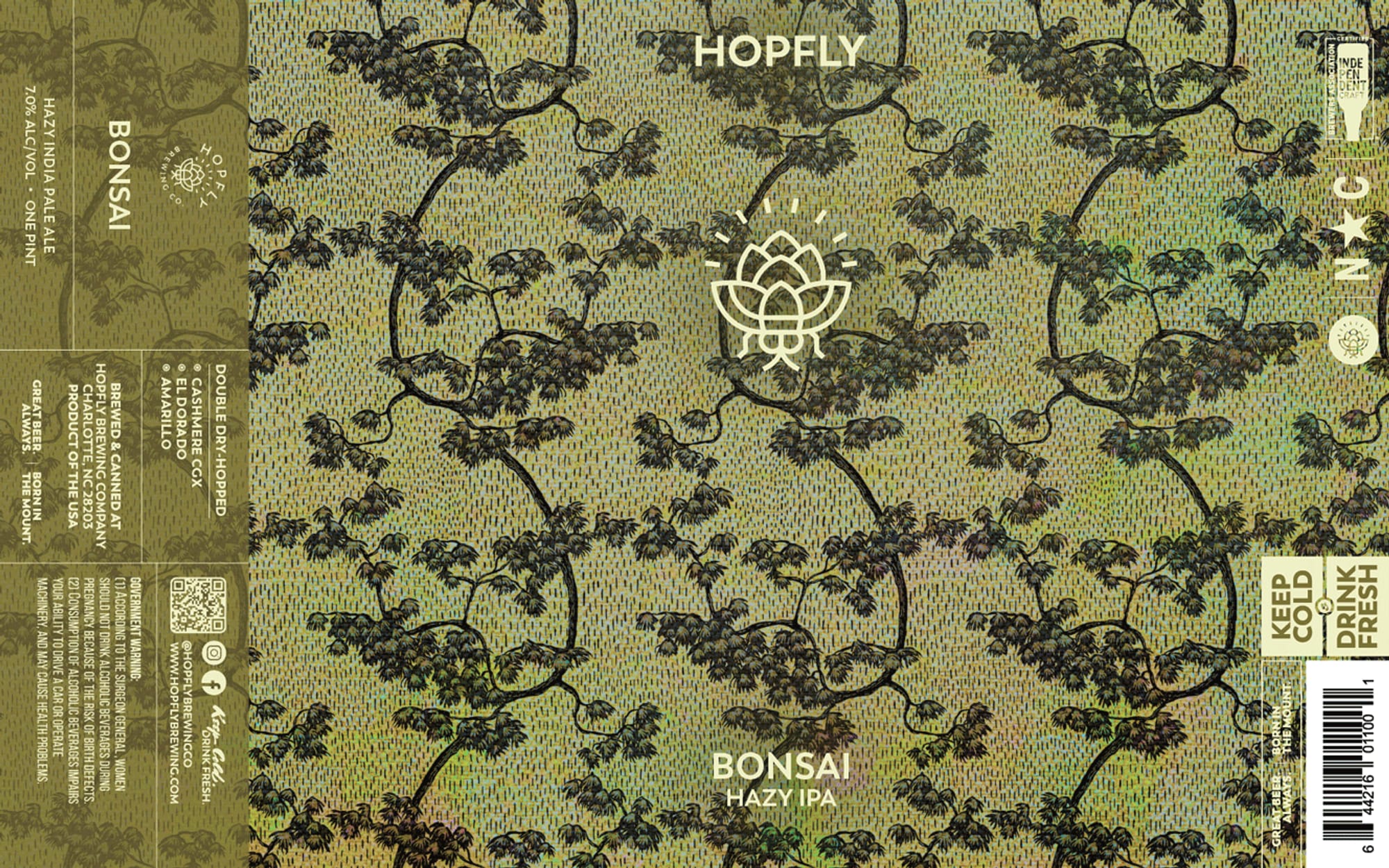Bonsai by Hopfly Brewing Company - beer label