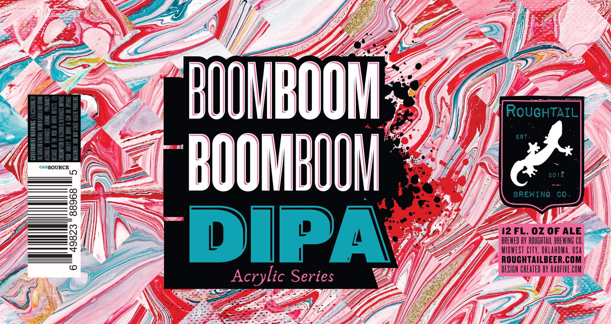 Boomboom DIPA by Roughtail Brewing Co. - beer label