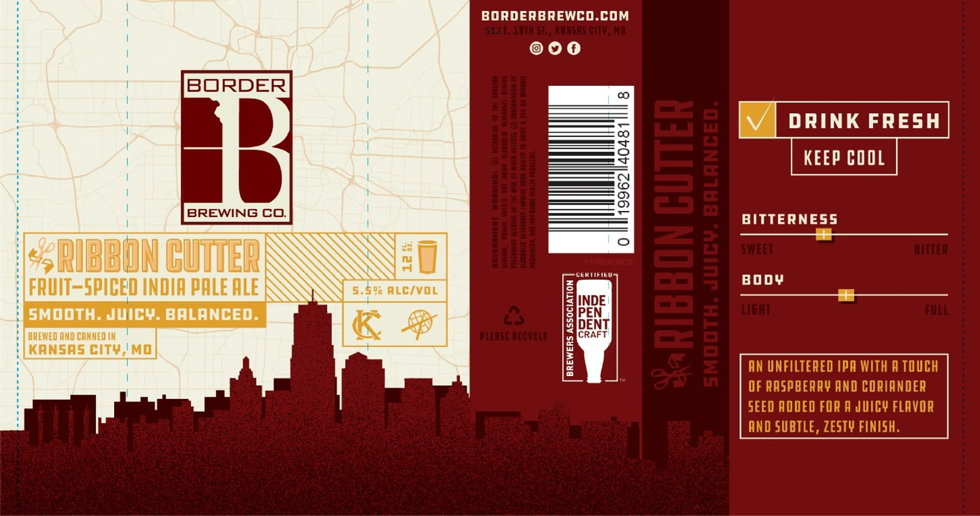 Ribbon Cutter by Border Brewing Co. - beer label
