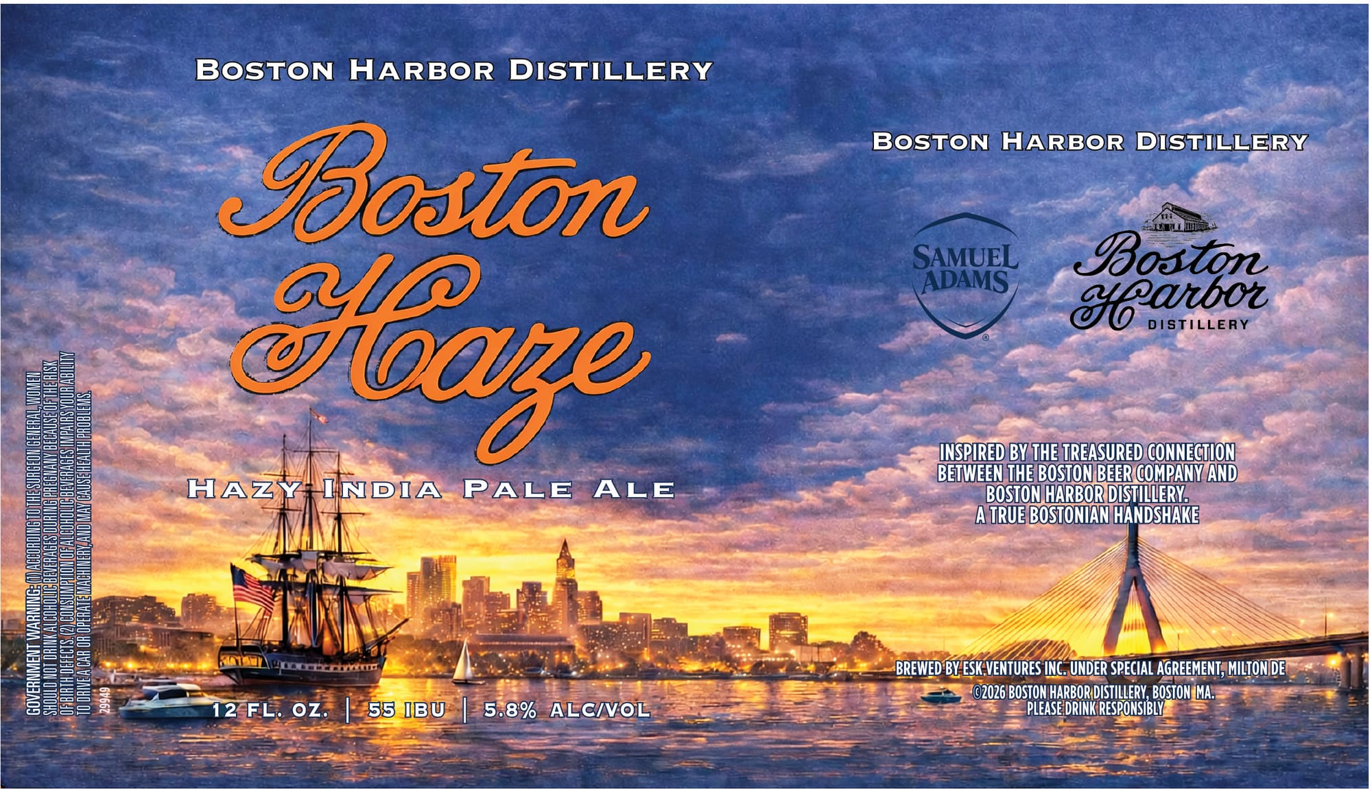 Boston Hoaze by Boston Harbor Distillery - beer label