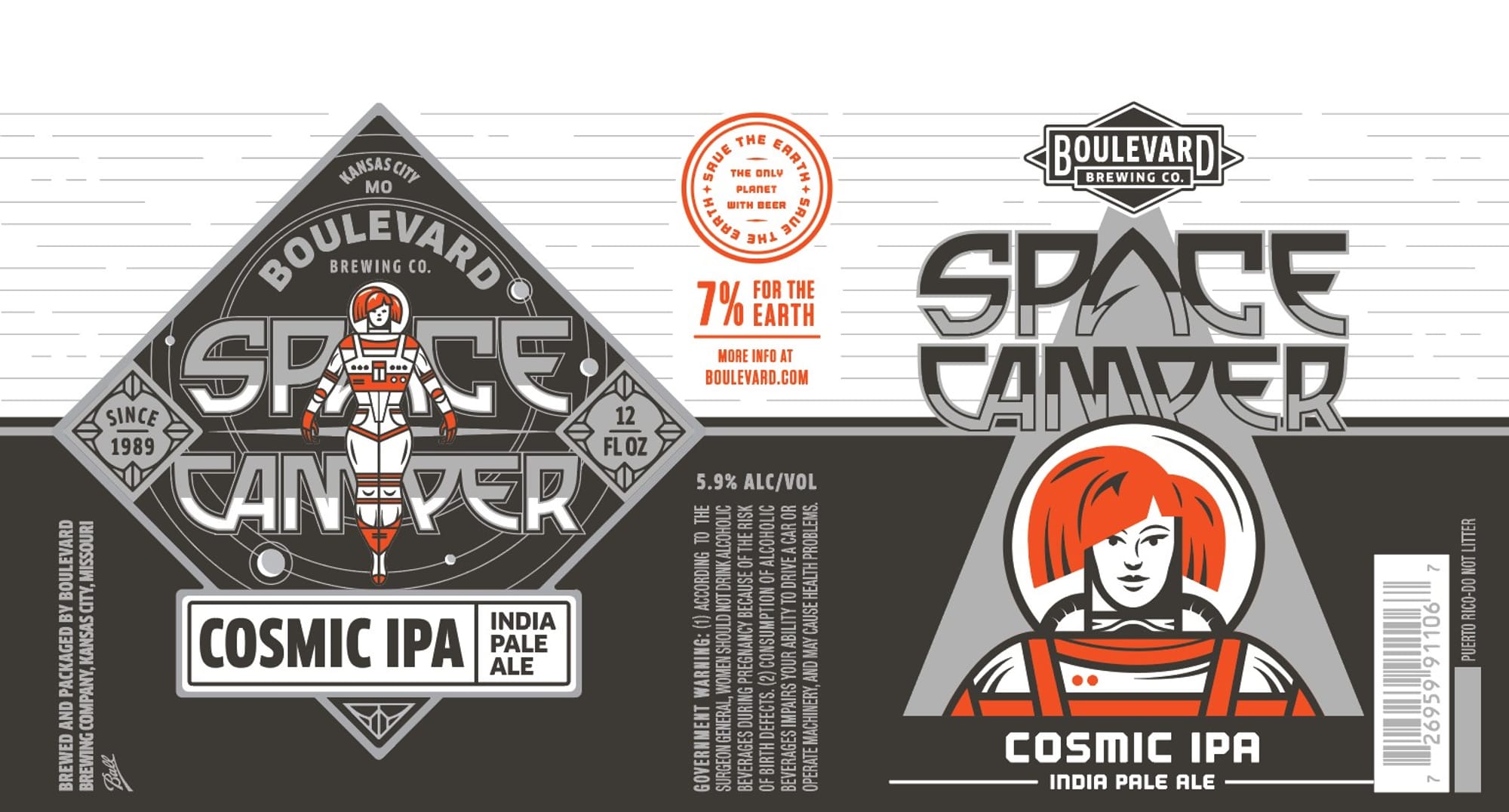 Space Camper Cosmic IPA by Boulevard Brewing Co. - beer label
