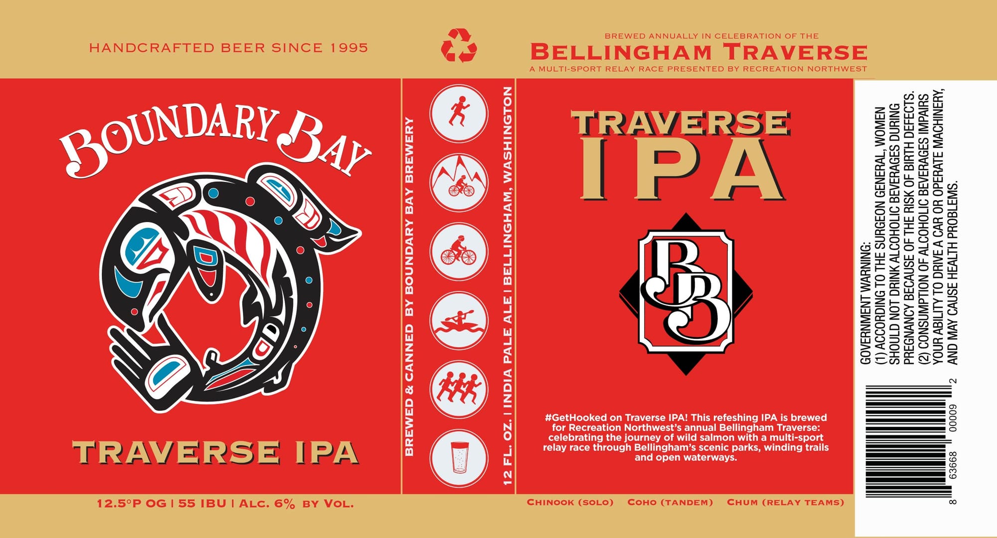 Traverse IPA by Boundary Bay Brewery - beer label