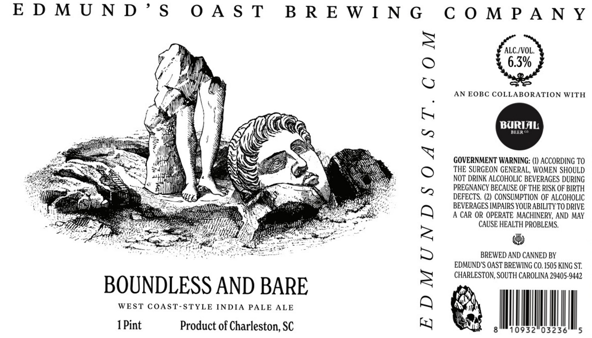 Boundless and Bare by Edmund’s Oast Brewing Company - beer label