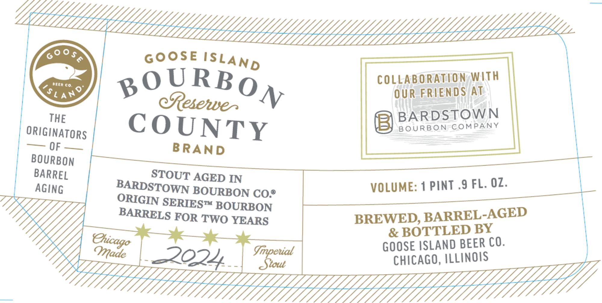 Bourbon Reserve by Goose Island Beer Co. - beer label