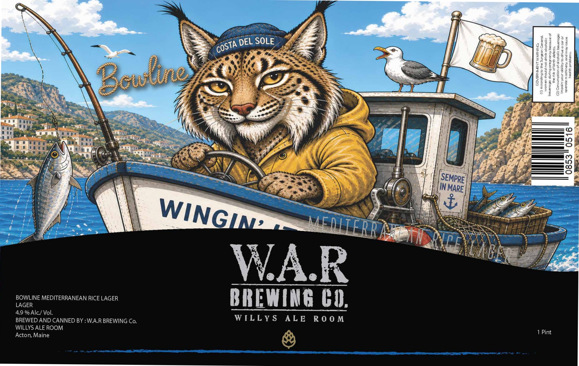Bowline by W.A.R. Brewing Co. - beer label