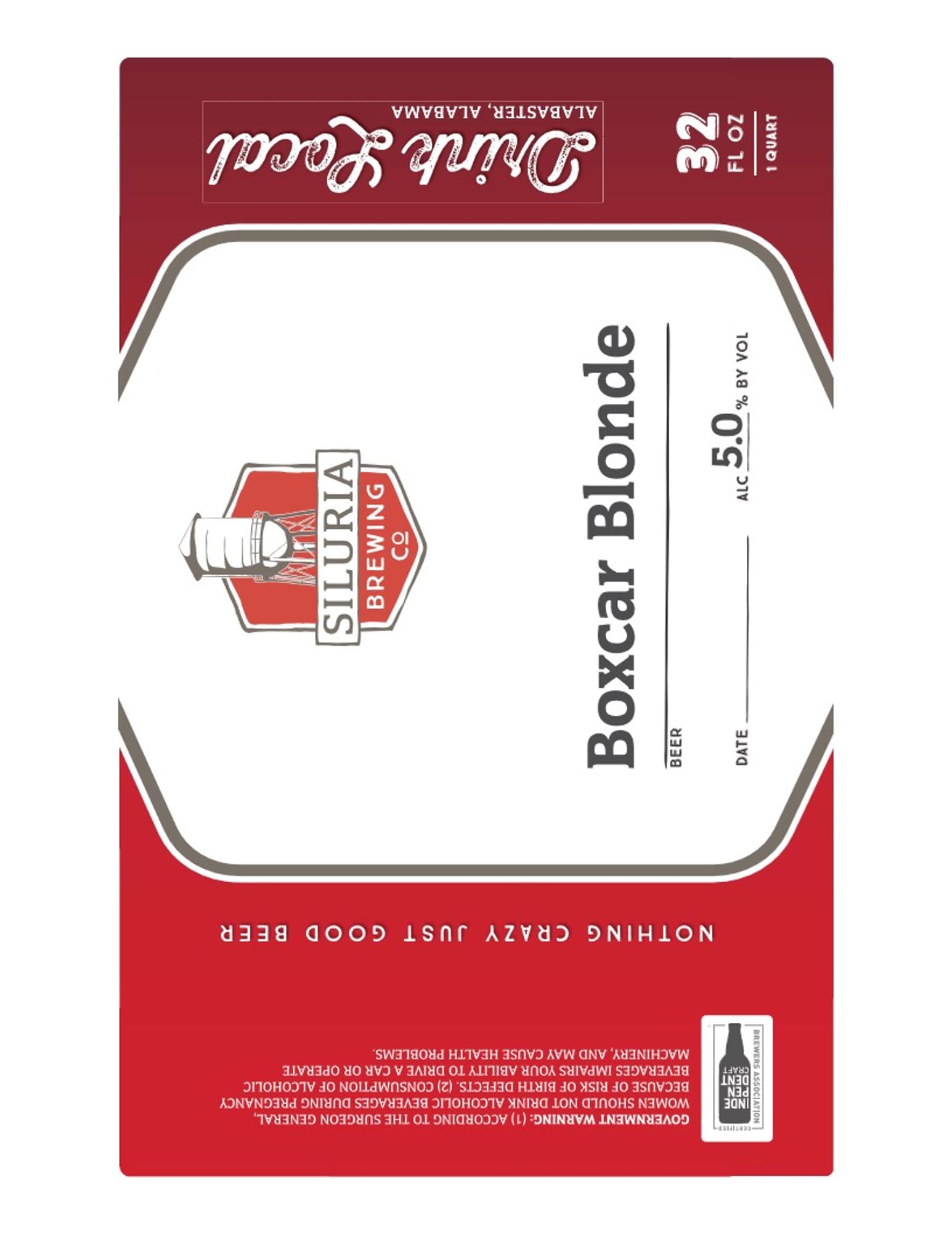 Boxcar Blonde by Dirka Dirka Brewing Co. - beer label