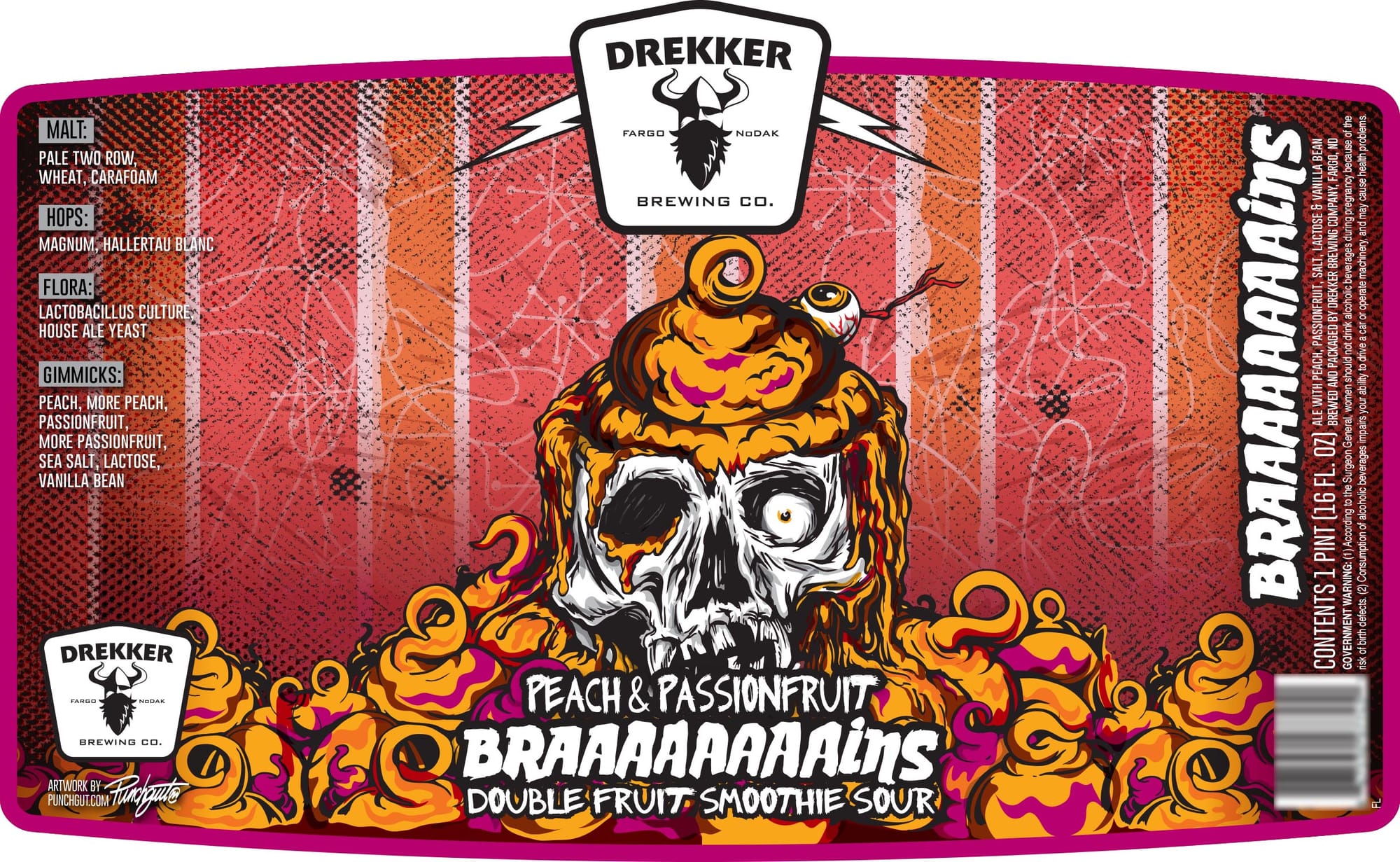 Braaaains by Drekker Brewing Co. - beer label