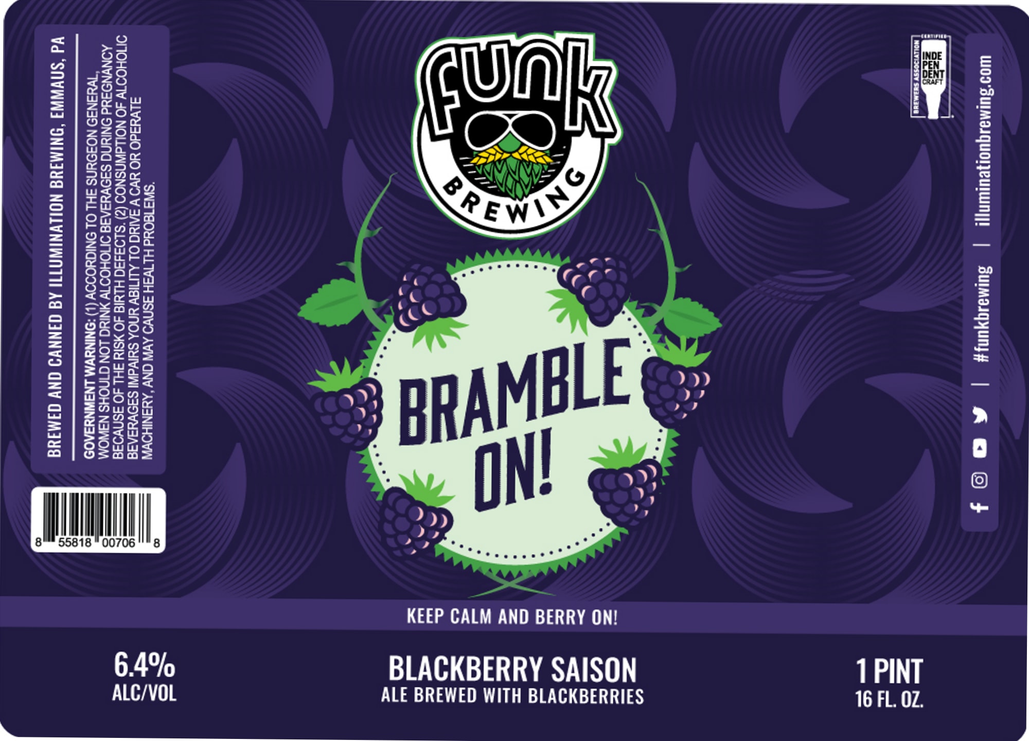 Bramble On! by Funk Brewing - beer label