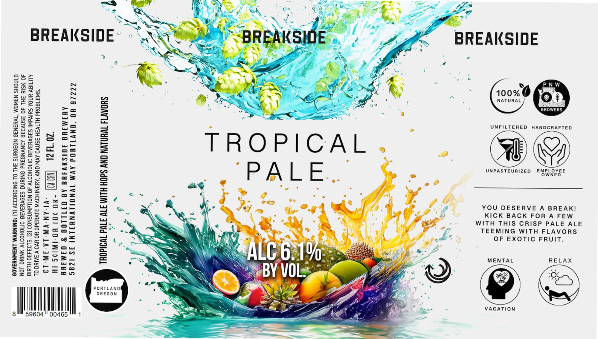 Tropical Pale Ale by Breakside Brewery - beer label