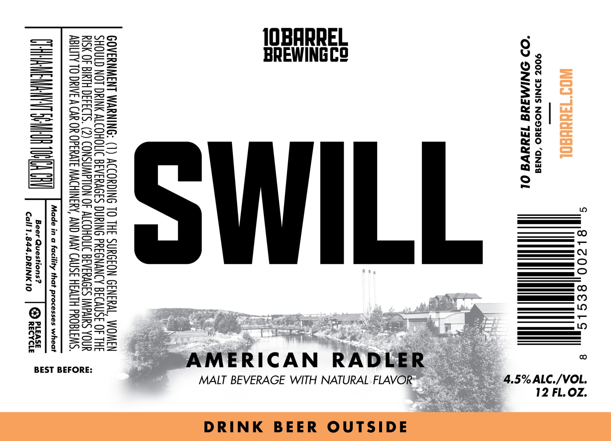 Swill by 10 Barrel Brewing Co. - beer label