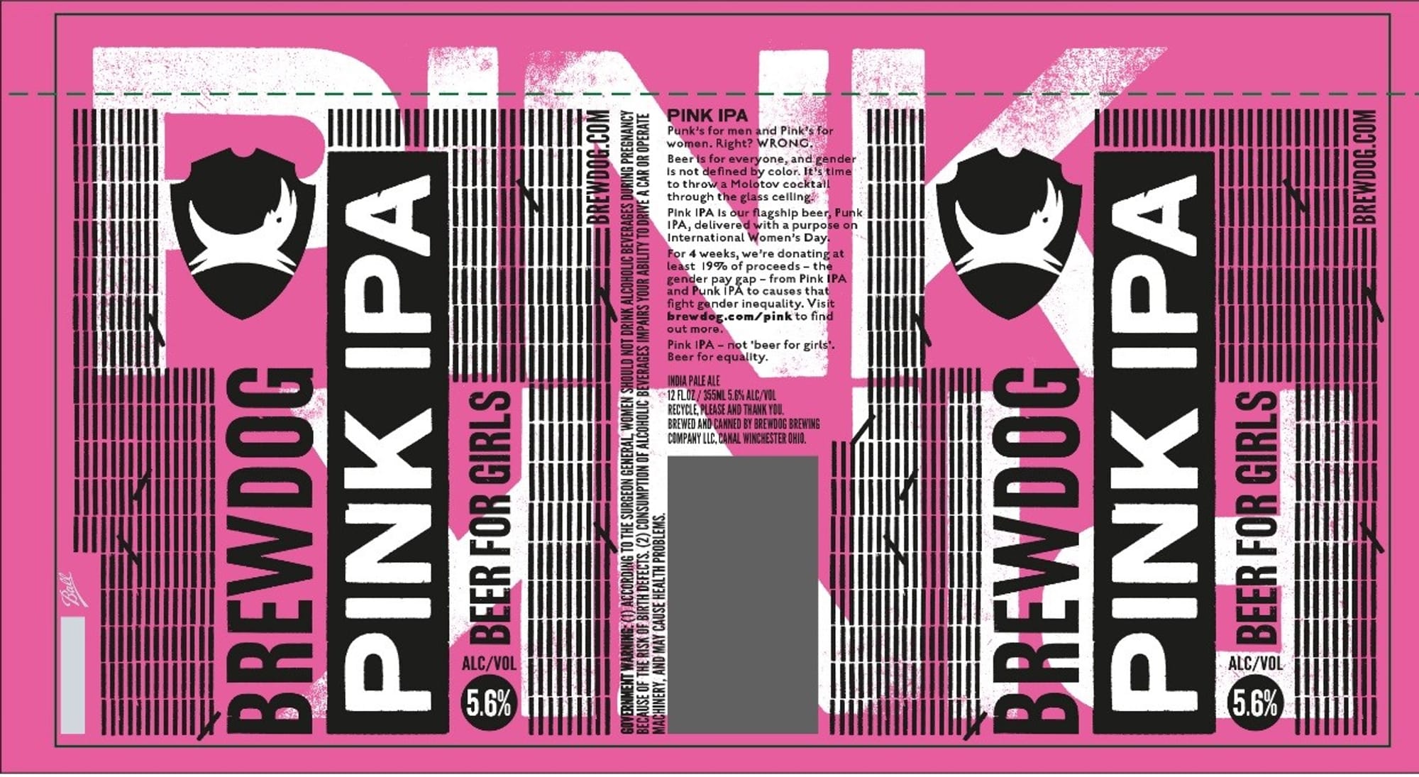 Pink IPA by BrewDog - beer label