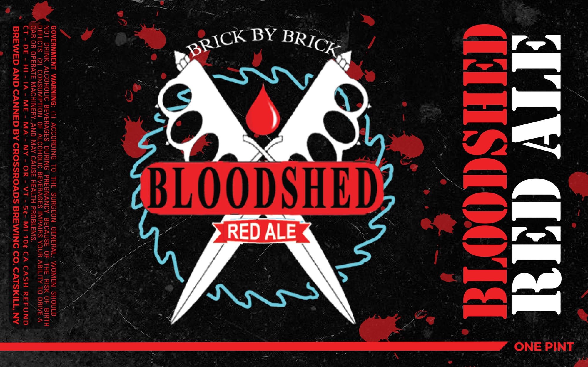 Brick by Brick Red Ale by Bloodshed - beer label