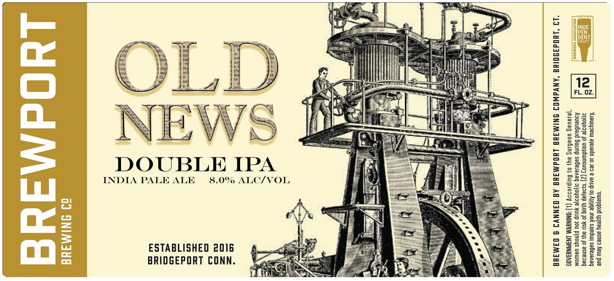Old News Double IPA by Bridgeport Brewing Co. - beer label