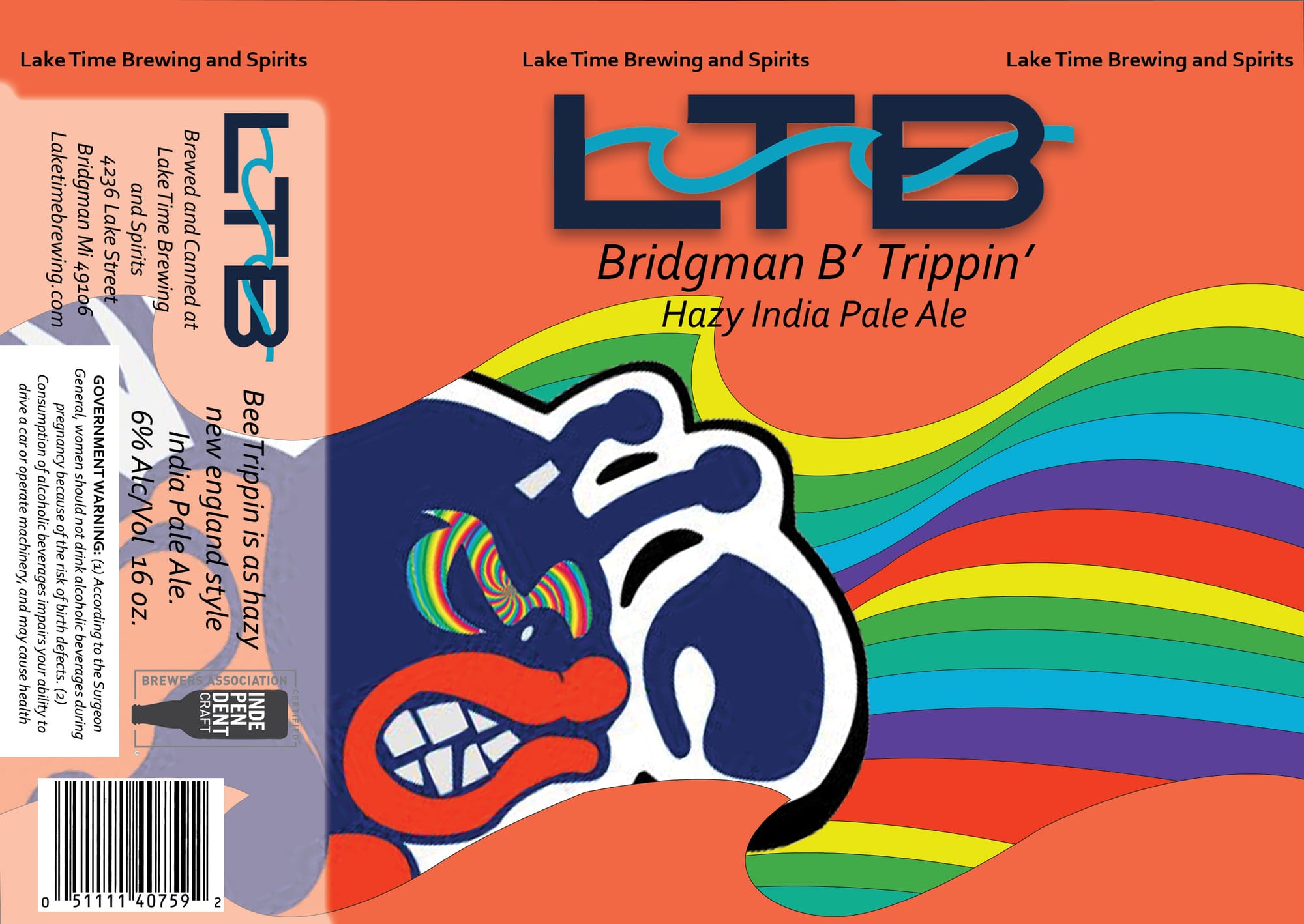 Bridgman B’ Trippin’ by Lake Time Brewing and Spirits - beer label