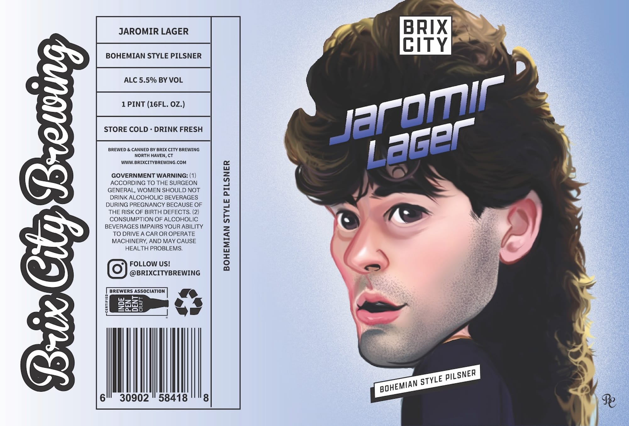 Jaromir Lager by Brix City Brewing - beer label